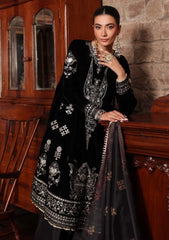 NOOR BY SADIA ASAD VELVET | Black