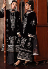 NOOR BY SADIA ASAD VELVET | Black