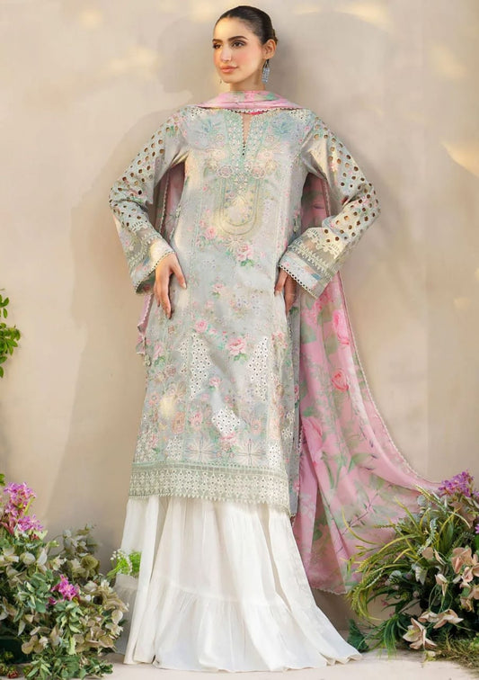 Iznik - Ice-Green - Lawn Chiffon Dupatta