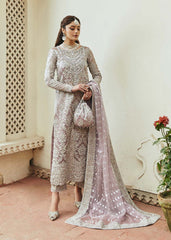 Nigar | Kanwal Malik - Lilac - Heavy Embroidered Net Bridal