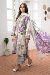 Baroque |Purple Flower - Lawn Collection 2025