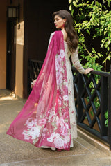 Iznik | Floral White & Pink - Lawn Collection