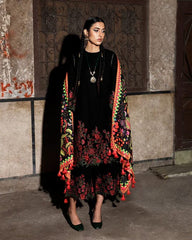 Jugnu| Black - Lawn Chickenkari Collection