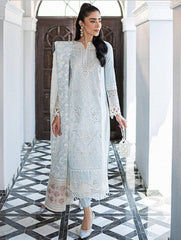 Qalamkar | Sky blue - Chikenkari Collection