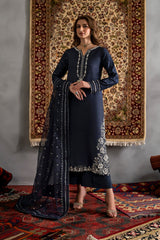 Iznik | Navy Blue - Shamoz Silk Collection