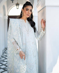 Qalamkar | Sky blue - Chikenkari Collection