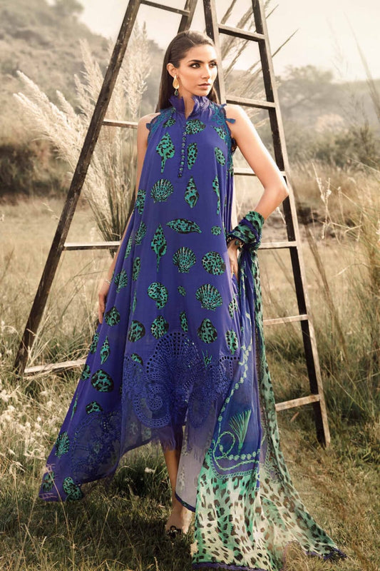 Maria B | Royal Blue - Lawn & Chiffon Dupatta Collection