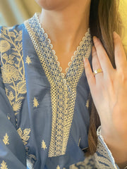 Naarj | Cobalt Blue  - Lawn Embroidery Collection