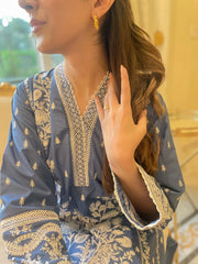 Naarj | Cobalt Blue  - Lawn Embroidery Collection