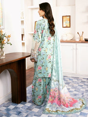 Bin Ilyas | Aqua Green - Lawn Collection