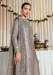 Hussain Rehar | Grey - Premium Raw Silk