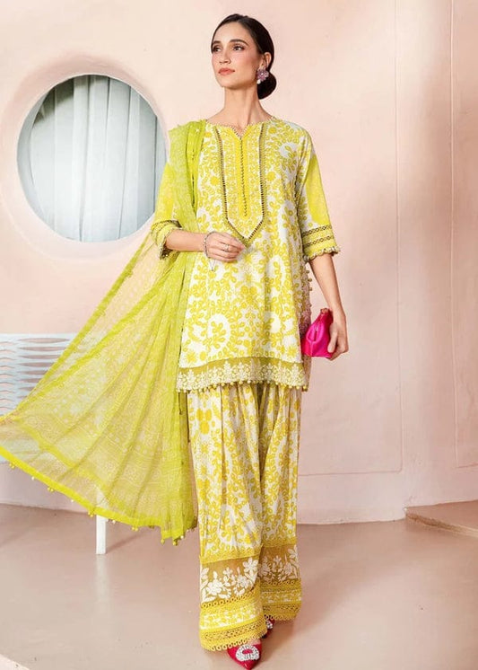 Maria B MPrint | Sharp Yellow - Lawn Chiffon Dupatta Collection 2025