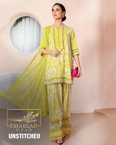 Maria B MPrint | Sharp Yellow - Lawn Chiffon Dupatta Collection 2025