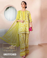 Maria B MPrint | Sharp Yellow - Lawn Chiffon Dupatta Collection 2025