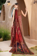 Maria B M.Print | Maroon - Lawn Collection