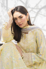 Baroque | Yellow - Lawn Chickenkari Collection