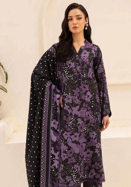 Farasha | Black & Purple - Digital Printed Lawn Collection