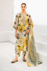 Baroque | Grey & Yellow - Lawn & Chiffon Collection