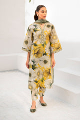 Baroque | Grey & Yellow - Lawn & Chiffon Collection