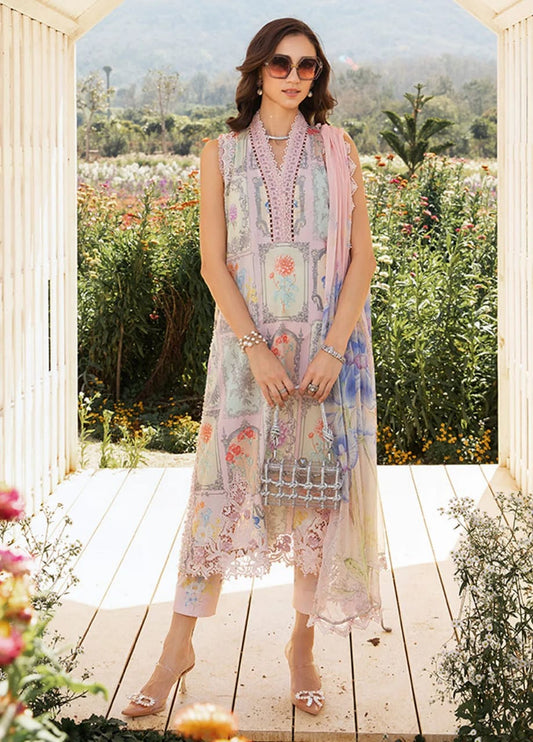 Maria B MPT-2511-A | Peach Box - MPrint Lawn Collection