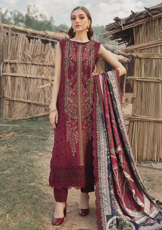 Maria B MPT-2406-B |  Maroon - Lawn Eid Collection