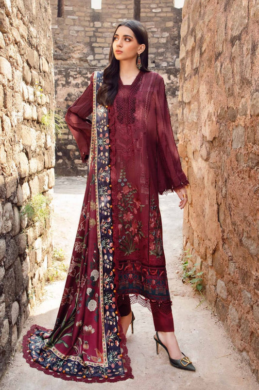 Maria B MPT-2401-B |  Maroon - Lawn Eid Collection