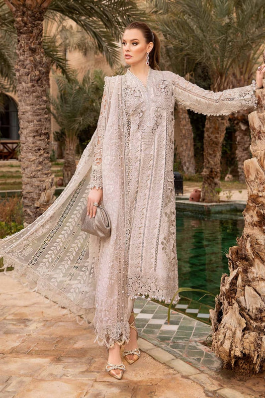 Maria B D-2409-A| Skin - Luxury Chikankari Eid Collection