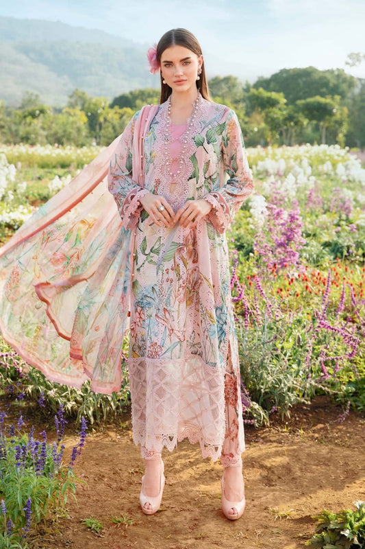 Maria B | Peach - Printed with Chikankari Collection