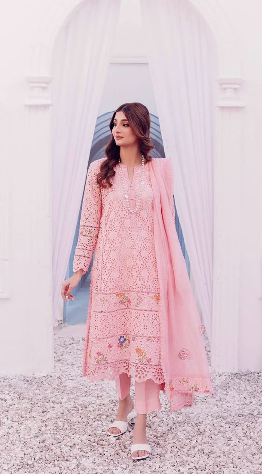 Sabeen Abbas | Pink - Luxury Chikankari Lawn Collection