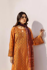 Adan Libas | Rust - Lawn Chikankari Collection