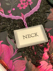 Iznik | Black Multi - Lawn Printed With Chiffon Embroidered Dupatta