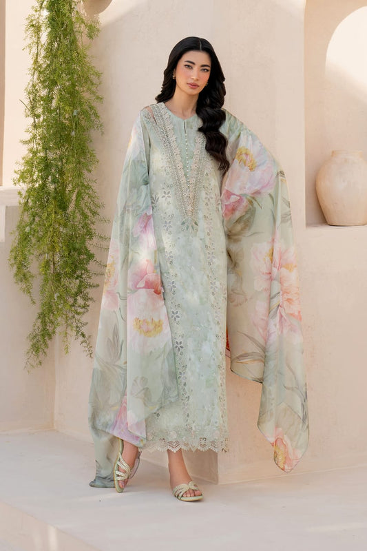 Iznik | Green - Printed Lawn Chikankari Collection