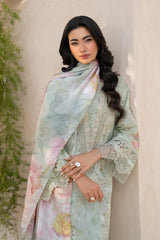 Iznik | Green - Printed Lawn Chikankari Collection