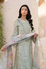 Iznik | Green - Printed Lawn Chikankari Collection