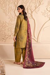 Iznik | Mehndi - Lawn With Chiffon Dupatta