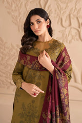 Iznik | Mehndi - Lawn With Chiffon Dupatta