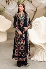 Qalamkar Hannah FK-15 | Black - Embroidered Lawn Collection
