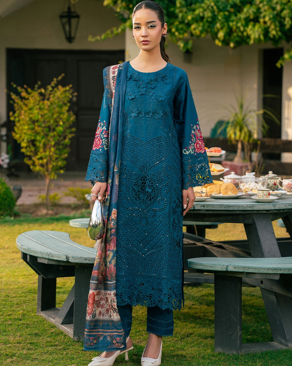 Shah Jahan By Heer | Zinc - Chikankari Lawn Cotton Collection