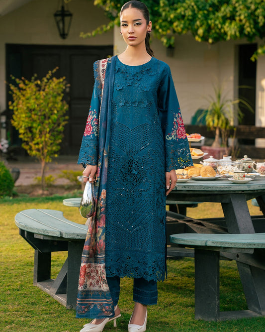Shah Jahan By Heer | Zinc - Chikankari Lawn Cotton Collection