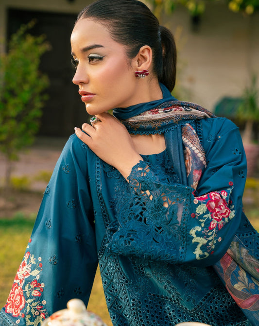 Shah Jahan By Heer | Zinc - Chikankari Lawn Cotton Collection
