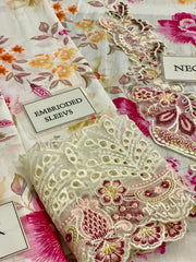 Ramsha | White Multi - Lawn Collection