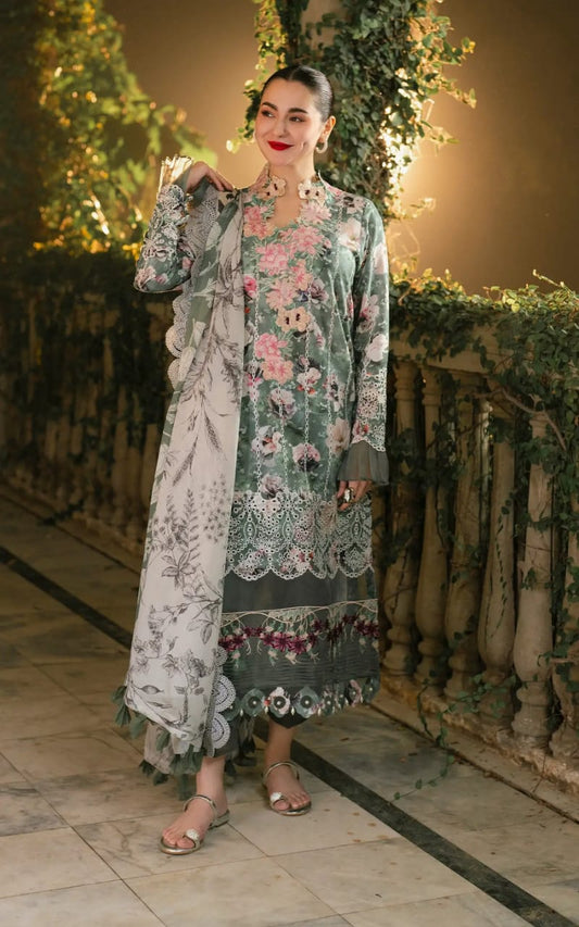 Asifa & Nabeel | Pista Green - Lawn Collection