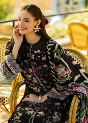 Elaf EL-05-BELLEZE-25 | Black - Lawn Chiffon Dupatta Collection