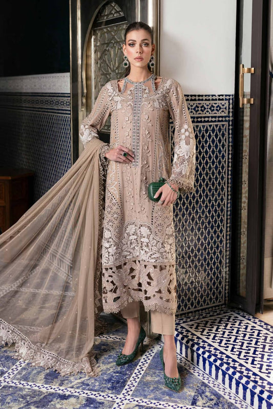 Maria B D-2502-A | Coffee - Luxury Chikankari Lawn Collection