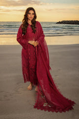 Rang Rasiya Alaya |  Mehroon - Lawn Chikankari Collection