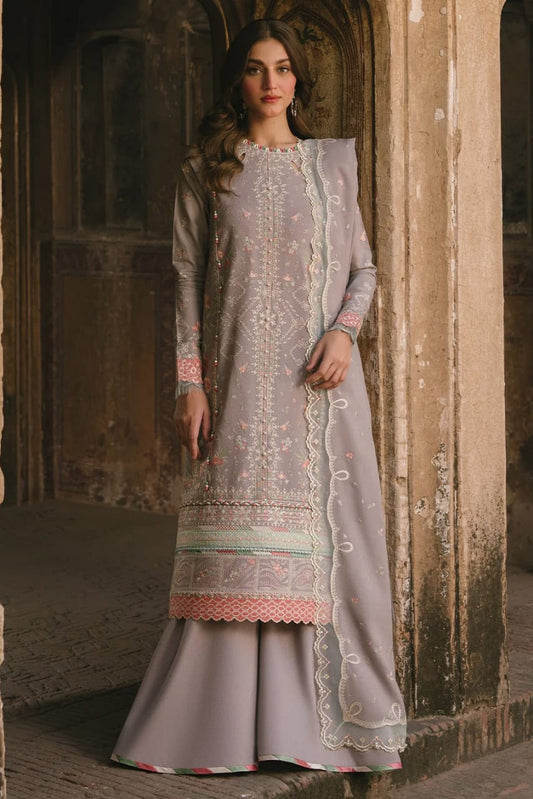 Bin Ilyas | Grey - Cotton Chikankari Collection