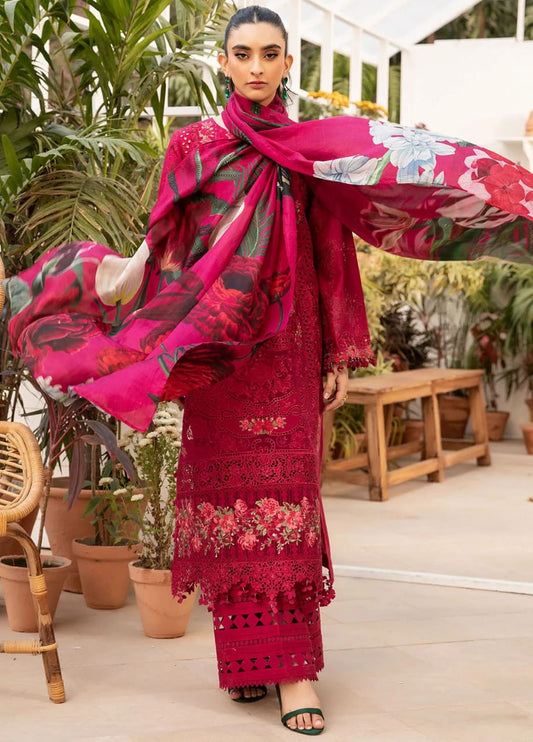 Elaf | Shocking Pink - Chikankari Collection