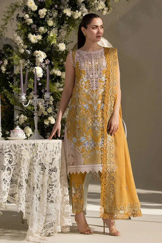 Sobia Nazir L25-6B | Mustard - Lawn Collection