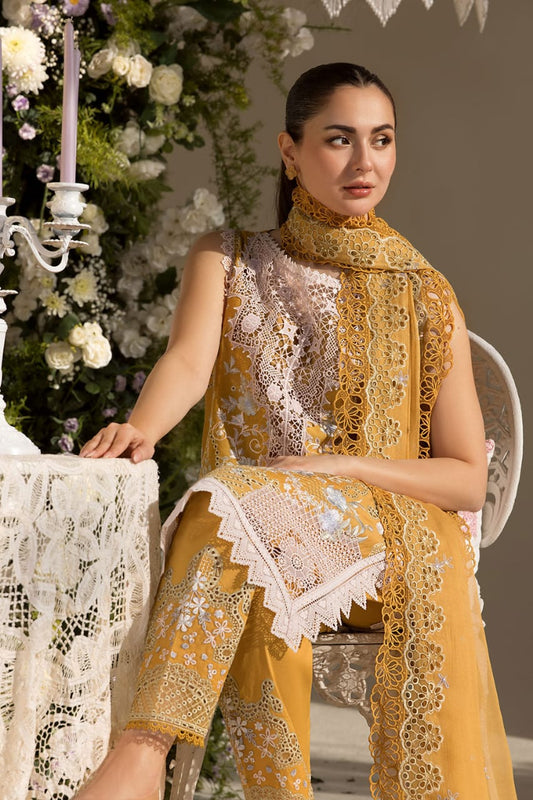 Sobia Nazir L25-6B | Mustard - Lawn Collection