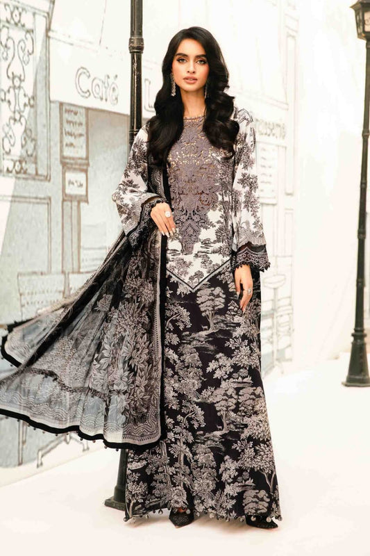Maria B MPT-2608-B | Off White & Black - Lawn Collection